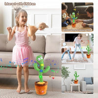 Funny Dancing Cactus Electric Plush Toy 120 Songs Singing Cactus Stuffed Toy Repeat What You Said Childhood Education Doll Gift