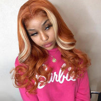 30 Inch Ginger Body Wave Lace Front Wig 13x6 Hd Lace Frontal Wig 613 Blonde