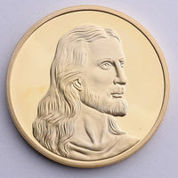 Jesus relief commemorative coin  Collection Arts Gifts Alloy Souvenir   Gold Plated Coin Metal Antique Imitation