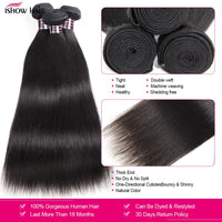 Brazilian Straight Hair 3 Bundles Grade 10A Virgin Straight Human Hair Bundles Natural Black Color Hair Weave