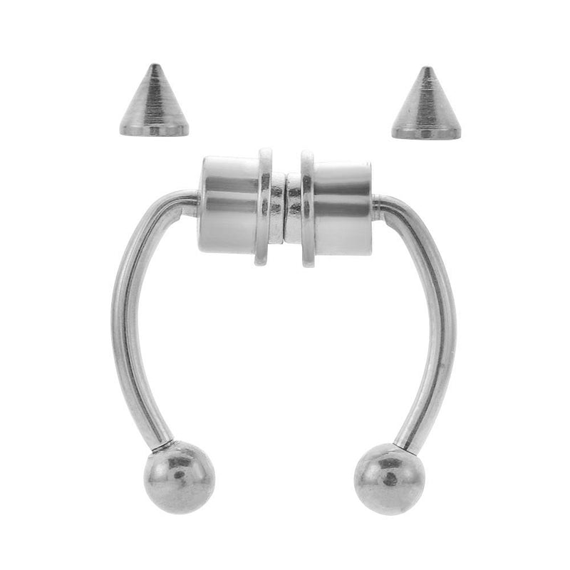 Stainless Steel Fake Piercing Nose Ring for Women Men Magnetic Septum Piercing Nose Cuff Punk Hip Hop Fake Body Jewelry Ear clip