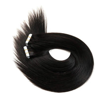 Natural Black Tape In Hair Extensions Human Hair Tape In Extensions Natural Black Remy Hair Tape In Extensions 40g 1B#