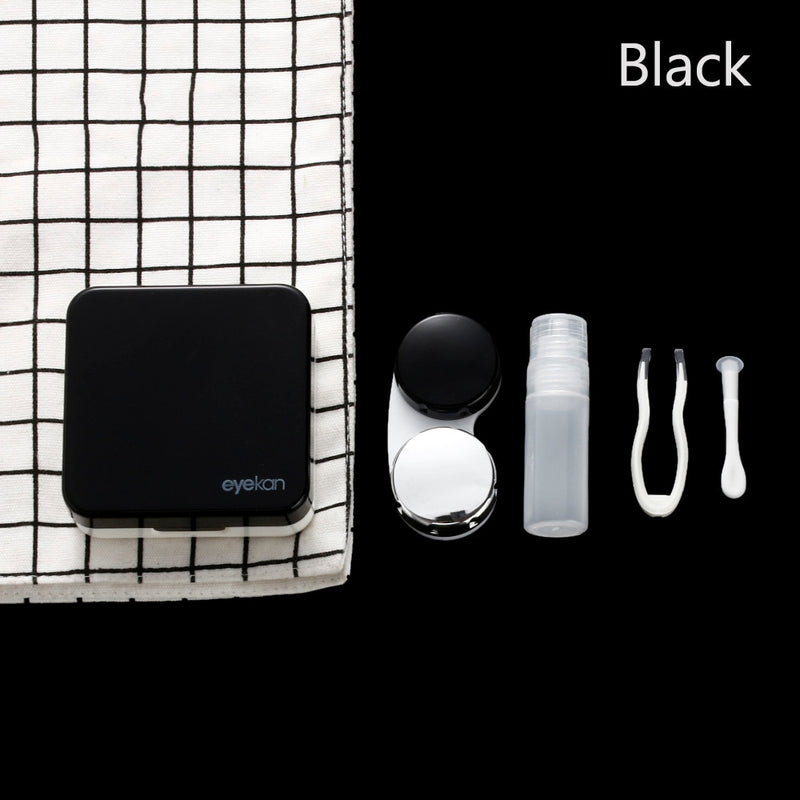 1PC contact lens case square travel portable solid color lens cover container holder storage soaking box fashion accessories