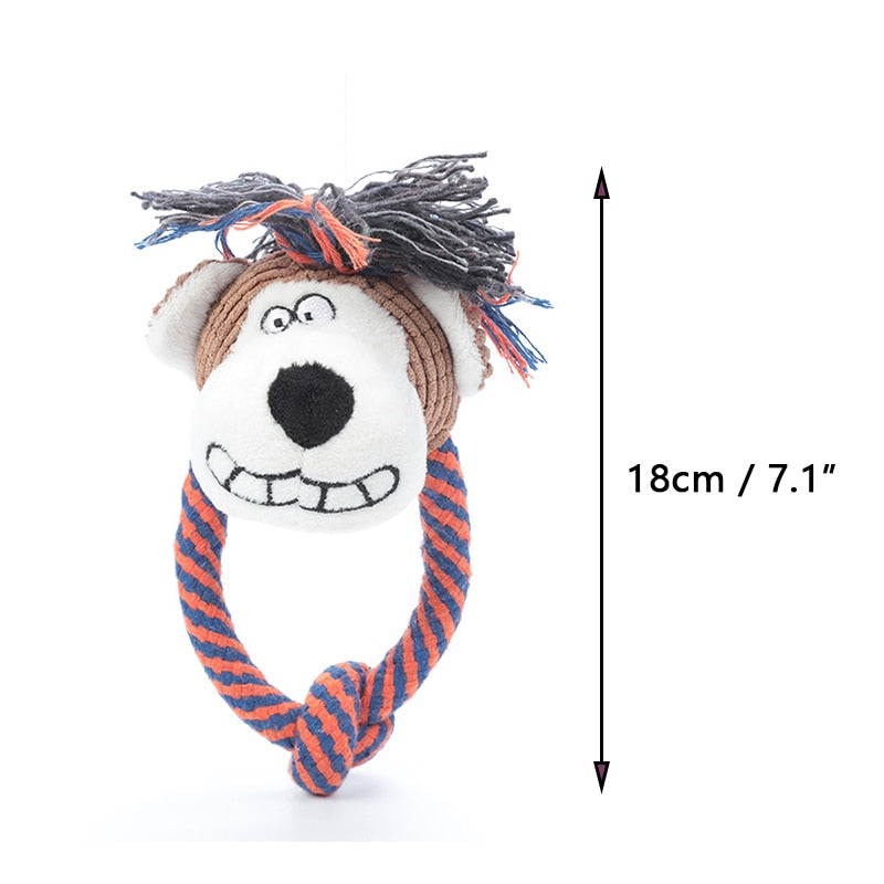 Dog Puppy Toys Pet Supplies Pets Chew Toy Animal Shape Squeak Cleaning  for Small Medium Dog Accessories Training Plush Sound