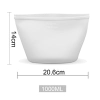 Silicone Food Storage Bag Reusable Stand Up Zip Shut Bag Leakproof Containers