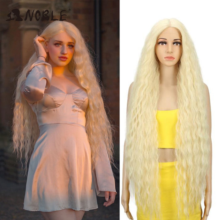 Synthetic Lace Front Wig 42 Inch Long Curly Wigs For Women Lace Front Wig Blonde Full Lace Wig Blonde Lace Wig Cosplay