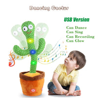 Funny Dancing Cactus Electric Plush Toy 120 Songs Singing Cactus Stuffed Toy Repeat What You Said Childhood Education Doll Gift