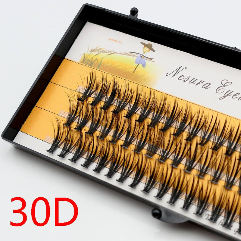1box/60 bundles 20/30D fake eyelashes,imitation mink Individual Eyelash,Natural Thick lashes,  Eyelash Extensions for make up