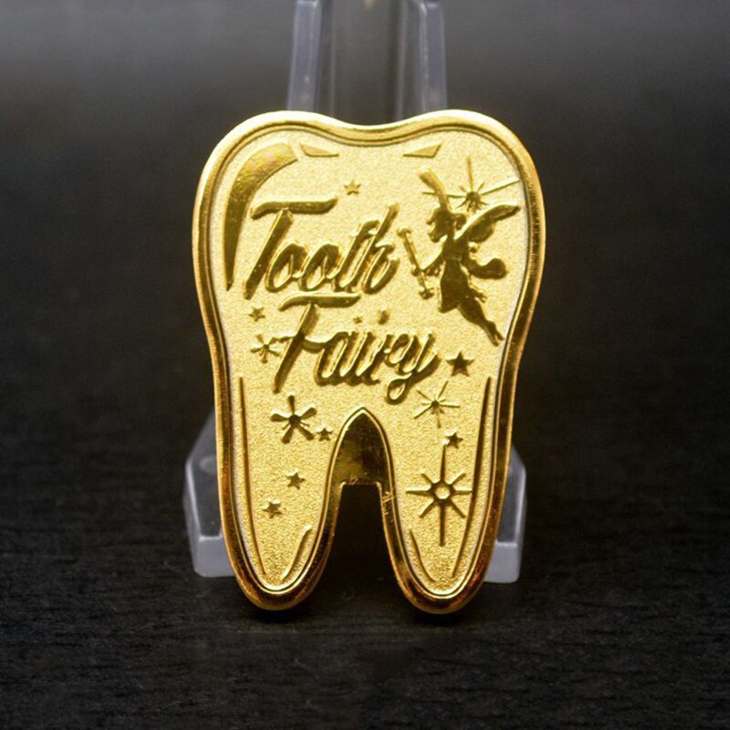 New Tooth Fairy Coins for Children Gold Plated Medal Embossed Collectible Coins Commemorative Collection for Decoration