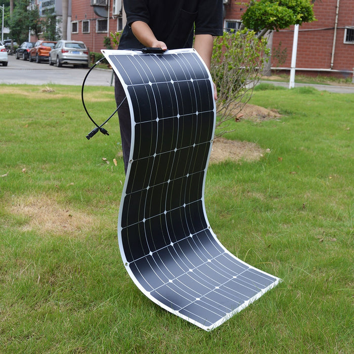 DOKIO 18V 100W Flexible Solar Panels 300W Waterproof Monocrystalline Solar Panel Camping RV Home Charge 12V DFSP-100M