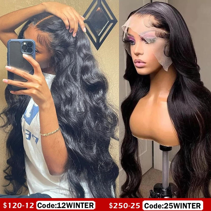 30 40 Inch Body Wave Lace Front Wig Human Hair Wigs For Women Brazilian Bob Loose Body Wave Pre Plucked 13x4 Hd Lace Frontal Wig