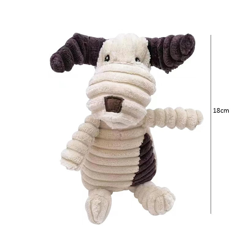 コーデュロイ犬のおもちゃ小型大型犬動物ぬいぐるみ犬のきしむおもちゃ子犬咀嚼のおもちゃ一口耐性ペットのおもちゃ犬のためのスクイーカー