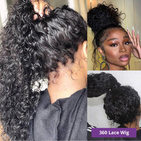 Bob Curly Human Hair Lace Front Wigs Short Deep Wave Curly Hair 13x4 Lace Part Natural Hairline