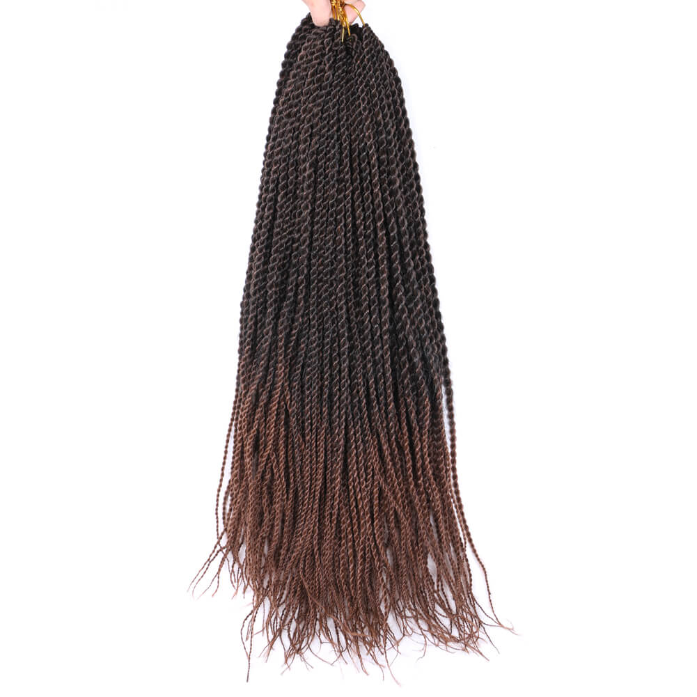 18 Inch 6 Packs Senegal Twist Hair Crochet Braids 30Stands/Pack Synthetic Braiding Hair Extensions for Black Women T30