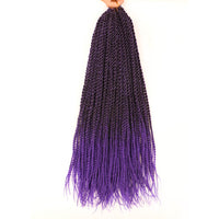 18 Inch 6 Packs Senegal Twist Hair Crochet Braids 30Stands/Pack Synthetic Braiding Hair Extensions for Black Women T Purple