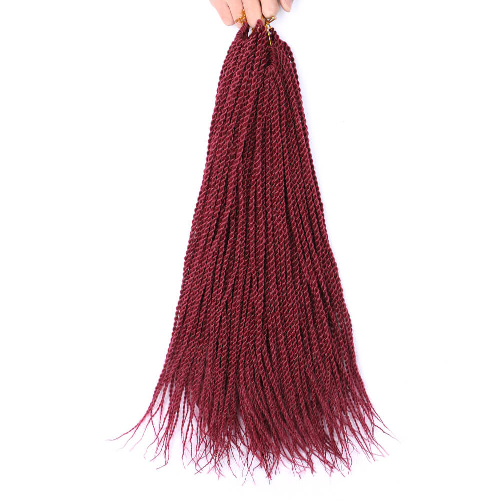 18 Inch 6 Packs Senegal Twist Hair Crochet Braids 30Stands/Pack Synthetic Braiding Hair Extensions for Black Women BUG