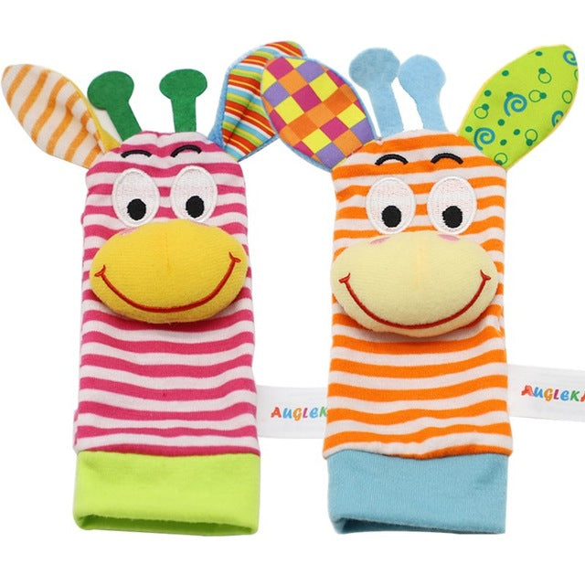 Infant Baby Kids Socks rattle toys Wrist Rattle and Foot Socks 0~24 Months 20% off