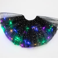 LED グローライトキッズガールズプリンセススカート子供布ウェディングパーティーダンスミニスカート衣装コスプレ LED 服
