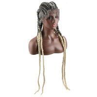 30 inch Braided Wigs Synthetic Lace Front Wig Box Braid Wig 613 Color