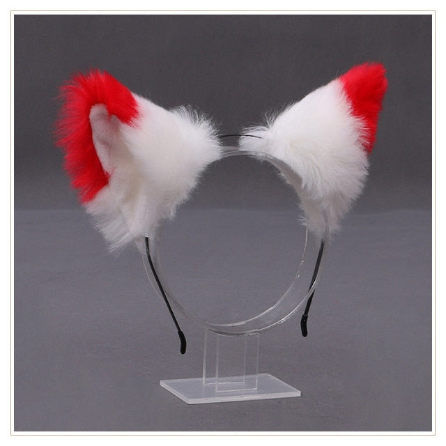 30 Colors Cartoon Cat Ears Hairband Headwear Fur Ear Cat Cosplay Head Band Hair Accessories For Women Girls Kid Party Headband