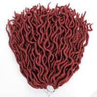 合成かぎ針編み三つ編み髪の女神フェイク Locs オンブルカーリーソフトドレッドドレッドヘア黒人女性のためのエクステンション YXCHERISHAIR