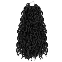 合成かぎ針編み三つ編み髪の女神フェイク Locs オンブルカーリーソフトドレッドドレッドヘア黒人女性のためのエクステンション YXCHERISHAIR