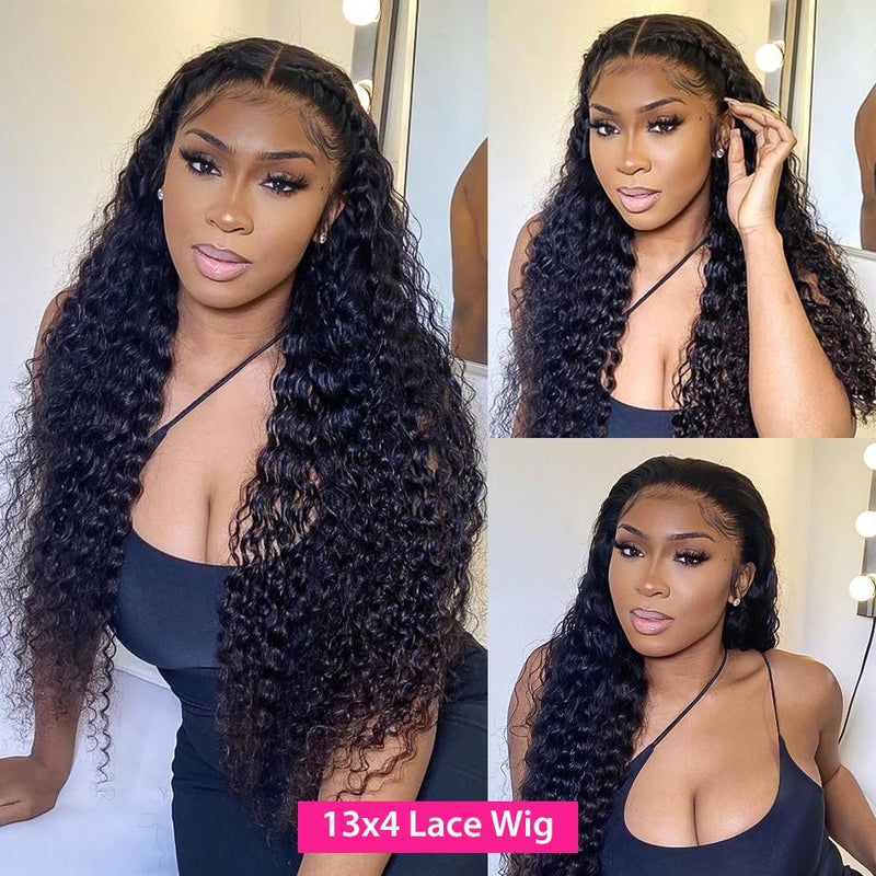 Water Wave Wig HD Lace Frontal Wig Pre Plucked 13x6 Lace Front Wig Human Hair Wigs for Black Women 13x4 Lace Closure Wigs