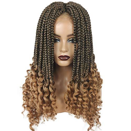 Box Crochet Lace Front Wigs Perruque Hand Made African Braided Braids Wigs