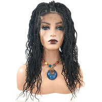 Box Crochet Lace Front Wigs Perruque Hand Made African Braided Braids Wigs