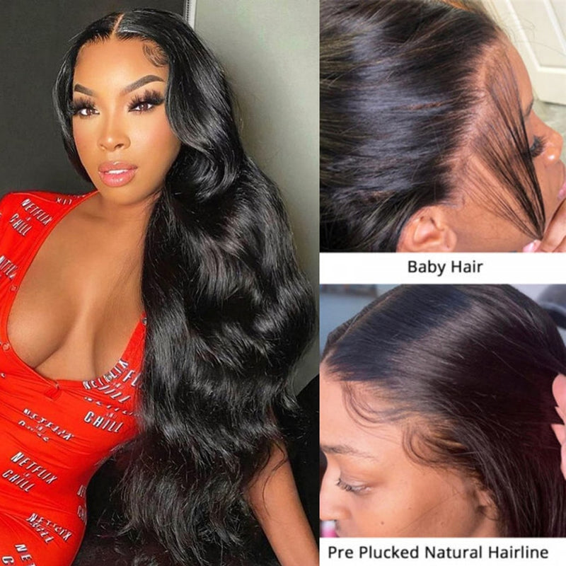 30 40 inch Body Wave Lace Wig 13x6 Lace Frontal Human Hair Wigs Brazilian Loose Water Wave 5x5 Lace Closure Wig for Black Women