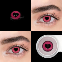 UYAAI 1Pairs Yearly Colored Contact Lenses Cosplay Beauty Makeup Anime Accessories Blue Green Pink Lenses Halloween Anime Lenses