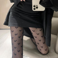 黒ミディアムグリッドセクシーな女性ハイウエストストッキング網クラブタイツニットネットストッキングメッシュアニメロリータ JK コスプレ衣装
