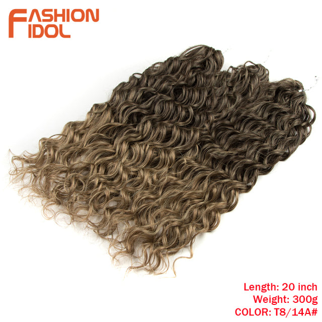 Deep Wavy Twist Crochet Hair Synthetic Afro Curly Hair Crochet Braids High Temperature Fiber Braiding Hair Extensions For Women