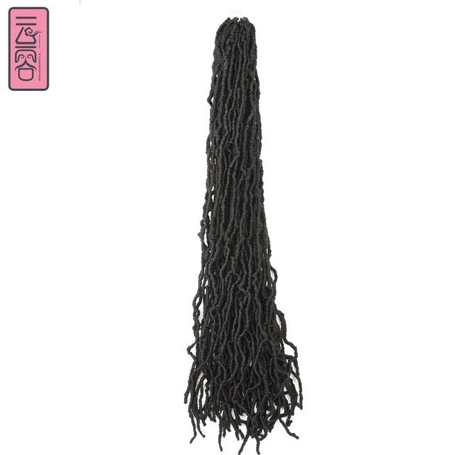 Nu Locs Crochet Hair 36 24 18 Inch 21 Strands Faux Locs Extension Soft Goddess Braiding Dreadlocks Hair For Black Women