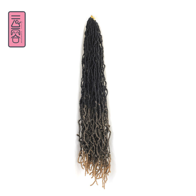 Nu Locs かぎ針編みの髪 36 24 18 インチ 21 ストランドフェイク Locs エクステンションソフト女神編組ドレッドヘア黒人女性のための
