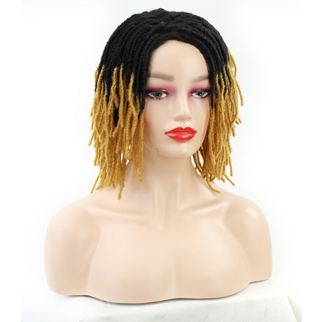 Dread lock Wigs for Black Women Crochet Braided Short Curly Bob Wigs Synthetic Braided Wigs