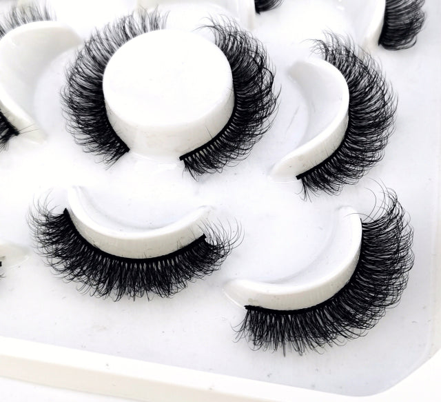 NEW 5 pairs 3D mink false eyelashes natural makeup eyelash extension