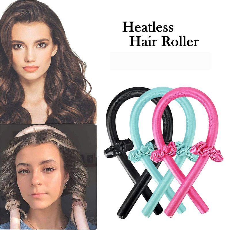 Slik Satin Heatless Curling Rod Lazy Curler Headband Make Hair Soft And Shiny Hair Curler Hairdressing Tools Heatless Hair Curls