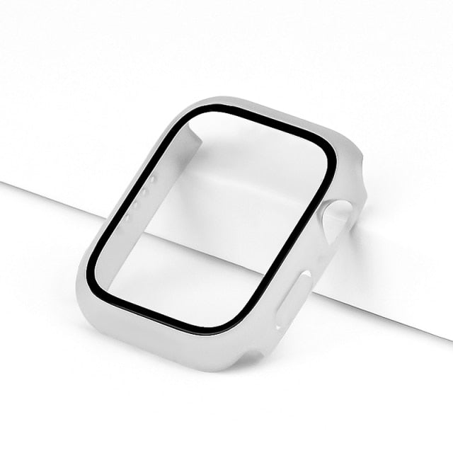 ガラス + カバー Apple Watch ケース 7/6/SE/5/4/3/2/1 iWatch 42 ミリメートル 38 ミリメートルバンパー強化ガラス Apple Watch 44 ミリメートル 40 ミリメートル 45 ミリメートル 41 ミリメートル