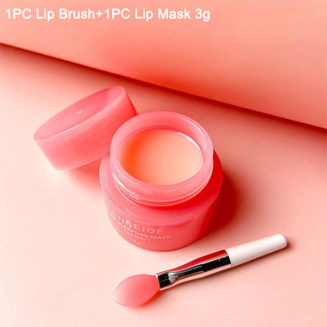 South Korea Lip Mask Lip Sleep Mask Night Sleeping Maintenance Moisturizing Lip Gloss Bleach Cream Lip Balm Strawberry 3g