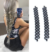 3pcs Women Hair Braid Tool Holder Clip Wave Hair Braiding Tool Weave Hair Braider Roller Hair Twist Styling Tool DIY Accessories