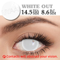UYAAI 1Pairs Yearly Colored Contact Lenses Cosplay Beauty Makeup Anime Accessories Blue Green Pink Lenses Halloween Anime Lenses